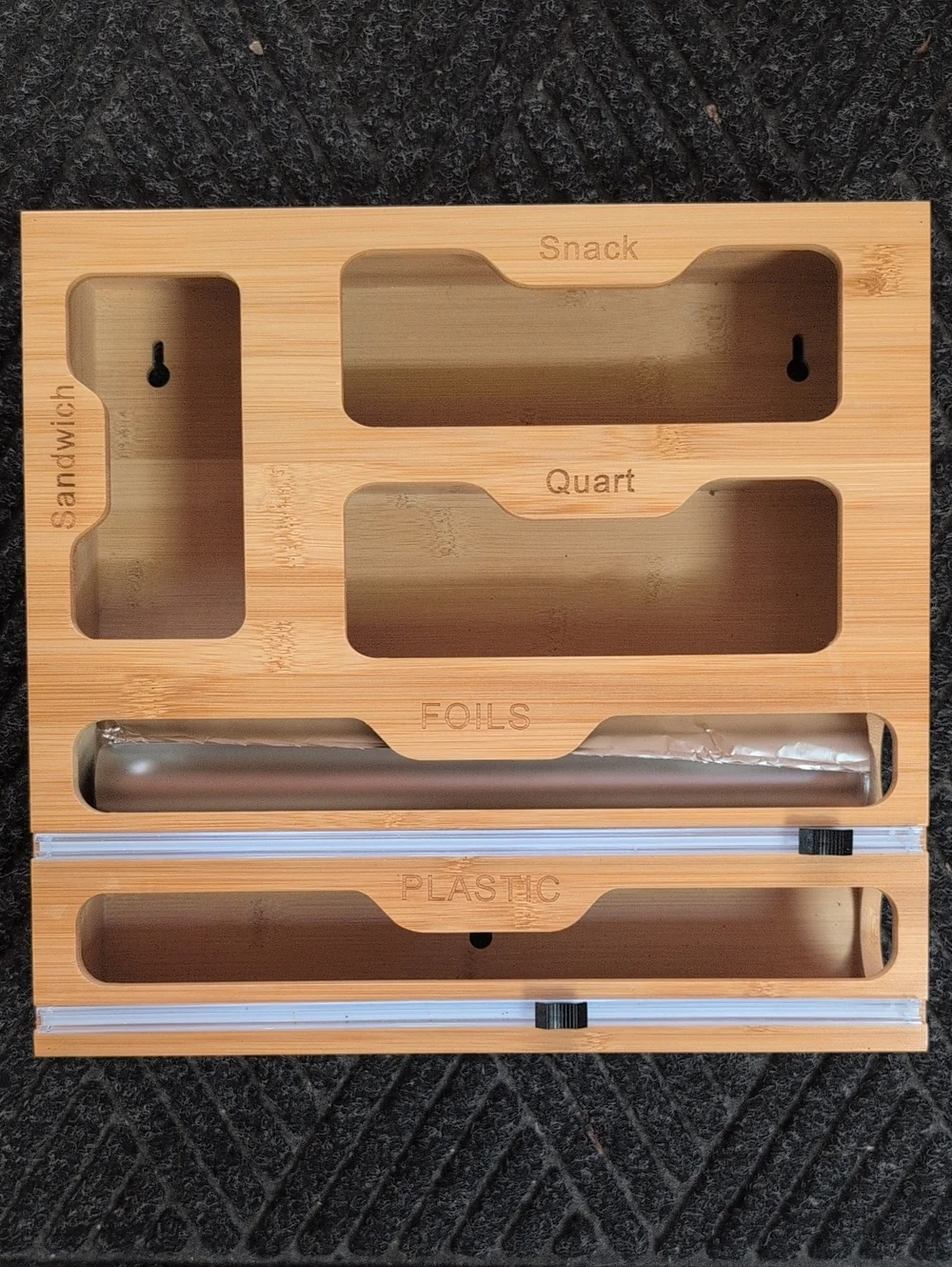 Bamboo Kitchen Storage Organizer - Natural